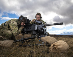 New Zealand Army soldiers use the 40mm Grenade Machine Gun (GMG)