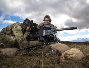 New Zealand Army soldiers use the 40mm Grenade Machine Gun (GMG)