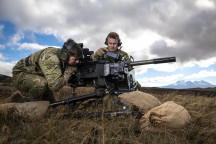 New Zealand Army soldiers use the 40mm Grenade Machine Gun (GMG)