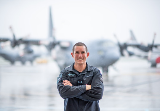Airman of the year Corporal Gareth Nel pictured at Base Ohakea.