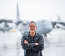 Airman of the year Corporal Gareth Nel pictured at Base Ohakea.