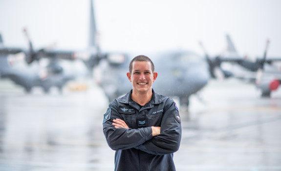 Airman of the year Corporal Gareth Nel pictured at Base Ohakea.