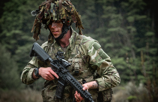 Private Danny McCarthy during field training