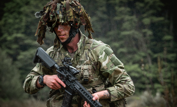 Private Danny McCarthy during field training