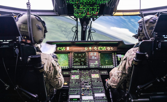 Royal New Zealand Air Force aircrew in the NH90 simulator