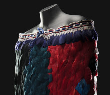 Woven Kahu Huruhuru (feather cloak) gifted to 3rd Combat Service Support Battalion
