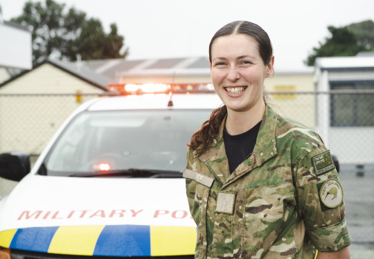 Aircraftman Jessica Kite is about to start her RNZAF career in Military Police after completing recruit training