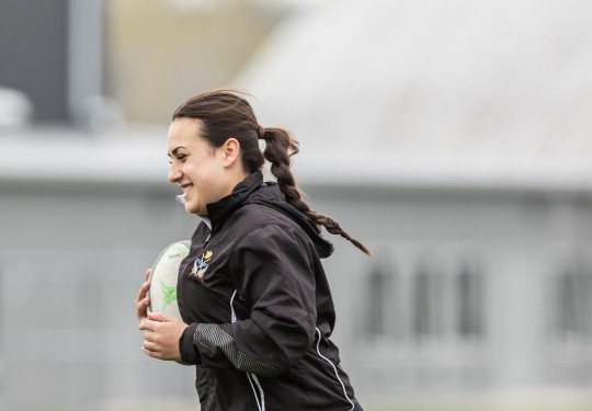 Ordinary Hydrographic Systems Operator Milania Cairns, 19, is the youngest member of the Defence Ferns competing in the inaugural women’s International Defence Rugby Competition.