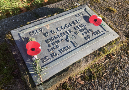 Cooper Headstone Anzac morning