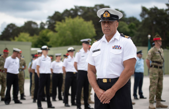 Lieutenant Taua is preparing for the NZDF's participation in the Queen's Platinum Jubilee celebrations at the British Army's Pirbright Camp in Surrey.