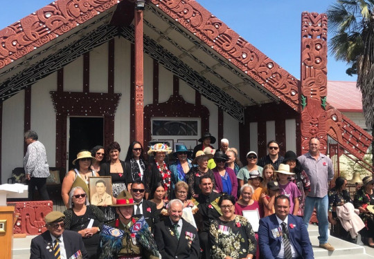 Maori Battalion medals in the hands of whanau