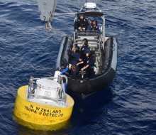 Navy retrieves drifting Pacific tsunami buoy