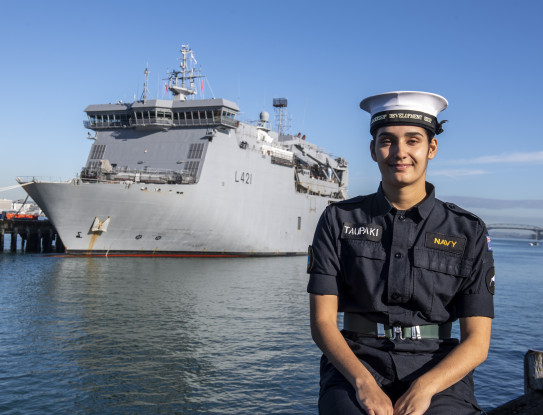 Ordinary Seaman Combat Specialist Tayla Taupaki has just completed her Basic Common Training and is looking forward to the next phase of her Navy career