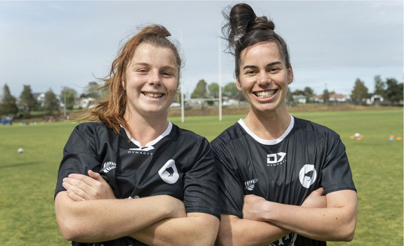 Corporal Hayley Hutana, right, and Sub-Lieutenant Kate Williams have been announced as co-captains of the NZ Defence Ferns women’s rugby team
