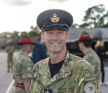 Warrant Officer Darren “Digby” Bentley, experienced a sombre moment of history marching down London’s Mall in the Queen’s funeral procession.