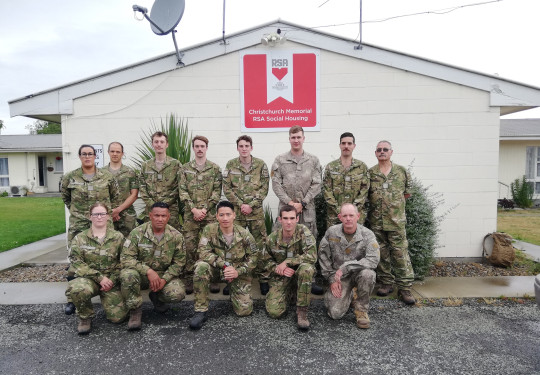 A group fo New Zealand Army Reserve soldiers. 
