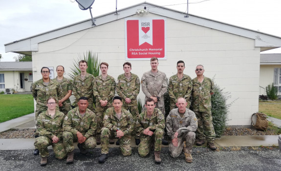 A group fo New Zealand Army Reserve soldiers. 