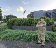 Auckland’s Blair Siegel, a captain in the Army Reserves, is relishing his time in the Managed Isolation and Quarantine Facilities and has been named NZDF Reservist of the Year.