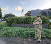 Auckland’s Blair Siegel, a captain in the Army Reserves, is relishing his time in the Managed Isolation and Quarantine Facilities and has been named NZDF Reservist of the Year.