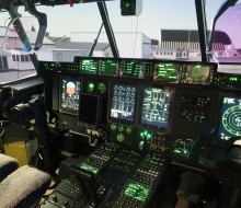 Inside the new C-130J Hercules simulator, which is designed to replicate the cockpit and flight environment with high realism