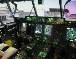 Inside the new C-130J Hercules simulator, which is designed to replicate the cockpit and flight environment with high realism