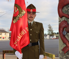 Private Taedyn Edmonds-Griffiths will honour more than 100 members of his whānau when he parades the 28 (Maori) Battalion Banner at commemorations marking 80 years since the Battles of Cassino, in Italy.