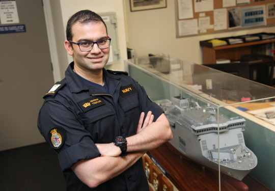 Midshipman / Doctor Nikhilesh Todkari at HMNZS Olphert reserve unit, Petone