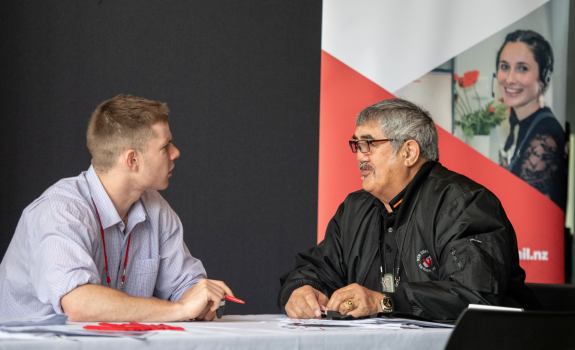 Veterans Affairs meeting Northland Veterans at the Te Kotahitanga Exhibition Hall