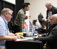Veterans’ Affairs provides support to a wide range of veterans, providing one-on-one time at forums such as at this recent event in Hamilton