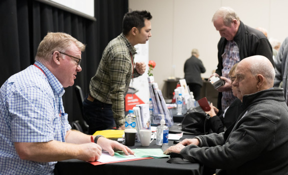 Veterans’ Affairs provides support to a wide range of veterans, providing one-on-one time at forums such as at this recent event in Hamilton