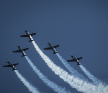 The Black Falcons, the Royal New Zealand Air Force display team, will kick off their summer display season with an appearance from the T-6C Texan II aircraft at Wings over Wairarapa Air Festival