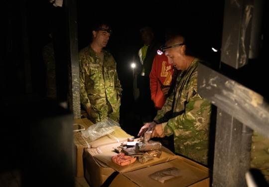 Reservists from 5/7 Battalion, RNZIR provided food to isolated seasonal workers overnight in Hawke’s Bay (15/02/2023)