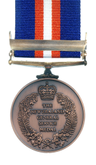 The New Zealand General Service Medal 1992 (Non-Warlike) Reverse
