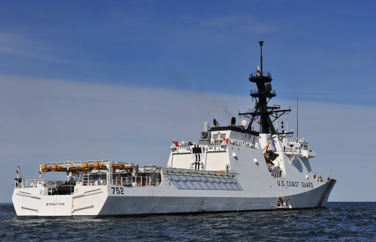 USCGC Stratton - photo taken from behind the ship. 