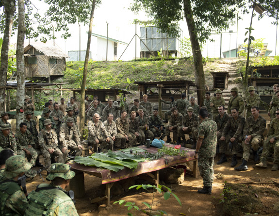 Personnel from foreign militaries get together and teach each other skills