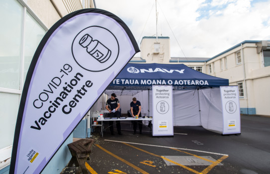 COVID-19 Vaccinations at the Defence Health Centre, Devonport Naval Base.