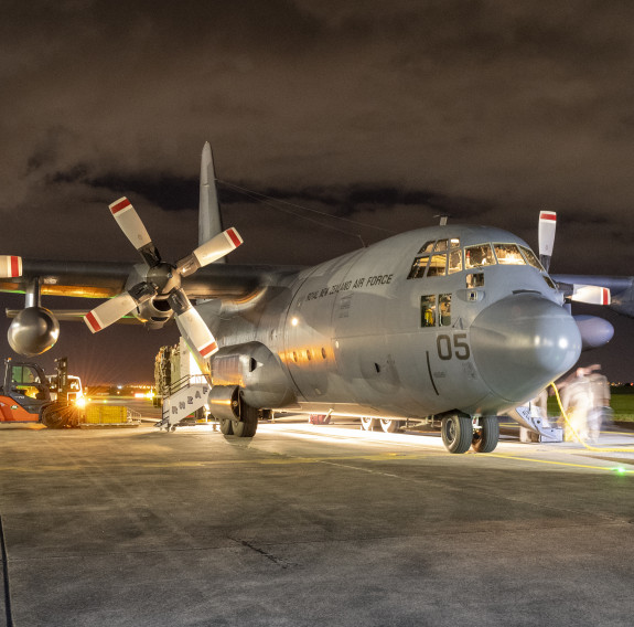 Royal New Zealand Air Force personnel returning from Afghanistan touch down in Base Auckland. The Air Force was deployed there to help evacuate New Zealand citizens and visa holders after the Taliban gained control of the country. 