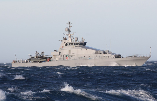 Inshore Patrol Vessel HMNZS Taupo at sea.