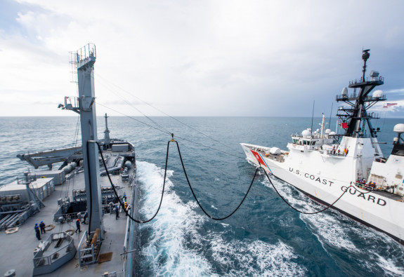 HMNZS Aotearoa and USCGC Stratton conduct a Replenishment at Sea.