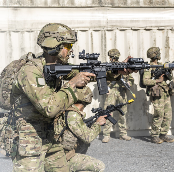 During Exercise Foxhound 2, soldiers soldiers took over a compound, reinforced it and set up observation points