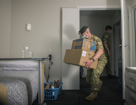 Our soldiers helped Rannerdale Village veterans move to Aldwins House, a specialist rest home and hospital care facility in Linwood.