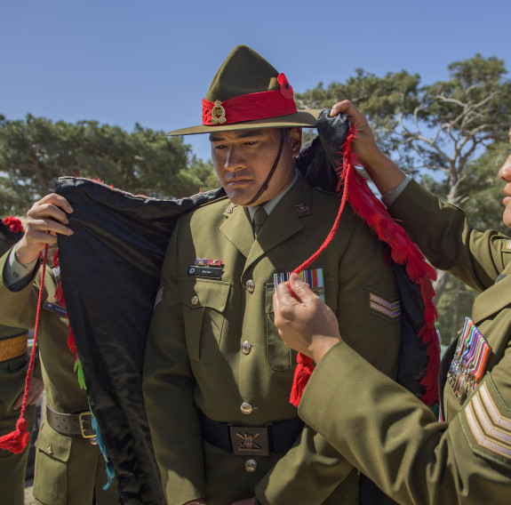 The New Zealand Memorial Service at Chunuk Bair, Gallipoli. 