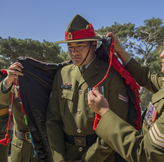 The New Zealand Memorial Service at Chunuk Bair, Gallipoli.
