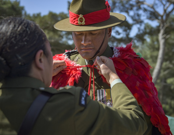 Corporal Nori Lee at the New Zealand Memorial Service in Chunuk Bair, Gallipoli.