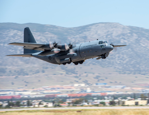 Military aid takes off on an RNZAF Hercules aircraft to support Ukraine’s self-defence