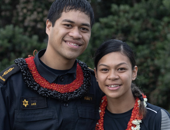 Able Writer Mele ‘Ake and her brother, Able Chef Paul ‘Ake