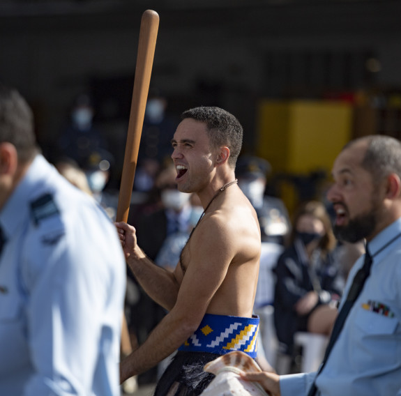 The RNZAF haka is performed