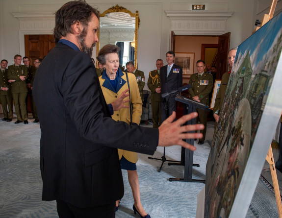 he Princess Royal attended a reception at Government House in Wellington, where she met Signallers and presented a Corps painting.  