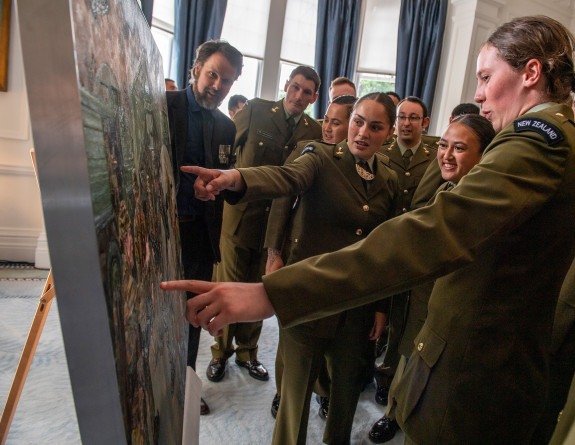 he Princess Royal attended a reception at Government House in Wellington, where she met Signallers and presented a Corps painting.  