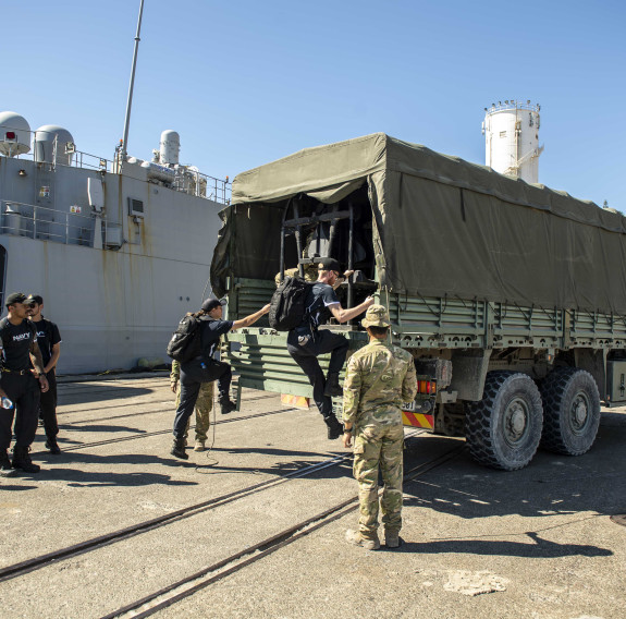 The NZDF team based out of Napier Port undertook many missions, from welfare checks to unloading supplies off Royal New Zealand Navy ships, proving accessibility of routes and more.